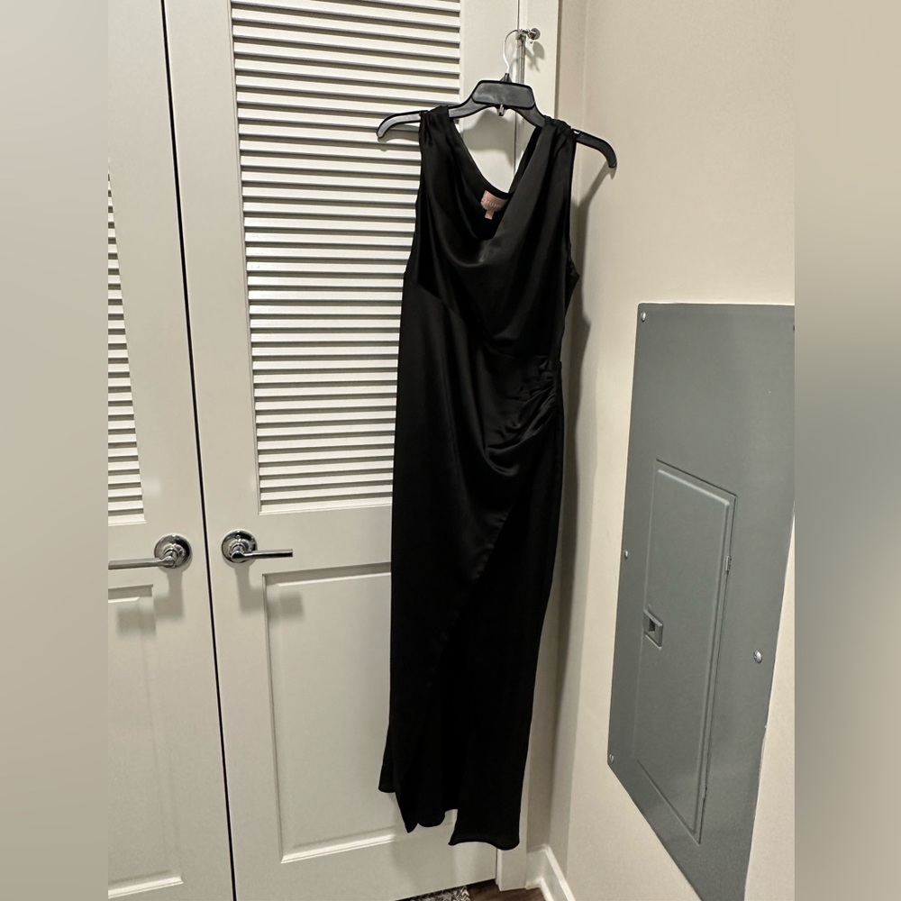 Show me your mumu black satin Jodie dres